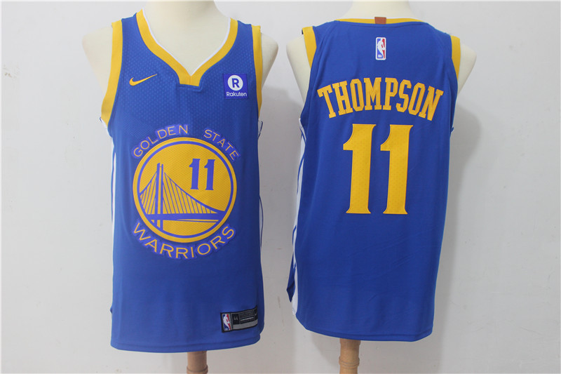 Men Golden State Warriors #11 Thompson Blue Game Nike NBA Jerseys1->->NBA Jersey